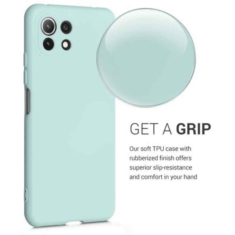 Laptop, Telefoane si Tablete - Telefoane mobile si accesorii - Accesorii Telefoane - Huse telefoane - Husa pentru Xiaomi Mi 11 Lite 5G, Silicon, Verde, 56047.200, Kwmobile - Infinity.ro