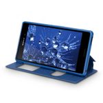 Laptop, Telefoane si Tablete - Telefoane mobile si accesorii - Accesorii Telefoane - Huse telefoane - Husa pentru Sony Xperia M4 Aqua, Piele ecologica, Albastru, 37417.17 - Infinity.ro