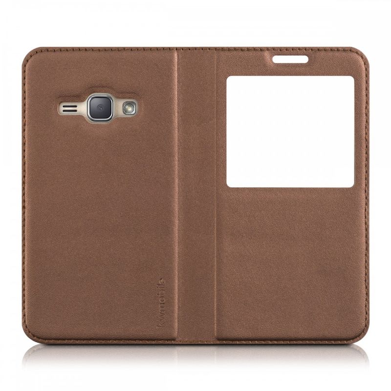 Laptop, Telefoane si Tablete - Telefoane mobile si accesorii - Accesorii Telefoane - Huse telefoane - Husa pentru Samsung Galaxy J1 (2016), Piele ecologica, Maro, 38403.54 - Infinity.ro