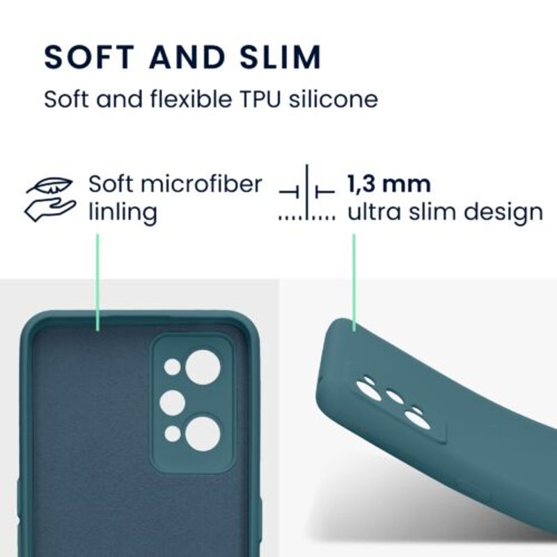 Laptop, Telefoane si Tablete - Telefoane mobile si accesorii - Accesorii Telefoane - Huse telefoane - Husa Kwmobile pentru Realme GT Neo 3T, Silicon, Verde, 59246.57 - Infinity.ro