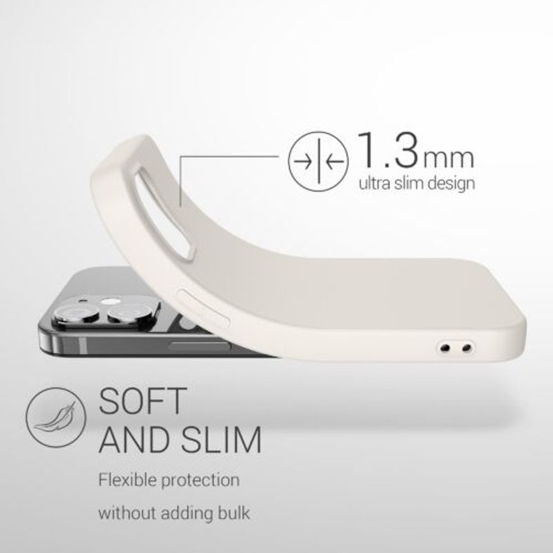 Laptop, Telefoane si Tablete - Telefoane mobile si accesorii - Accesorii Telefoane - Huse telefoane - Husa Kwmobile pentru Apple iPhone 12/iPhone 12 Pro, Silicon, Alb, 53938.204 - Infinity.ro