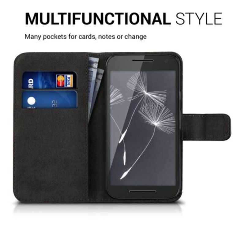 Laptop, Telefoane si Tablete - Telefoane mobile si accesorii - Accesorii Telefoane - Huse telefoane - Husa pentru Motorola Moto G 3rd gen, Piele ecologica, Negru, 34861.04 - Infinity.ro
