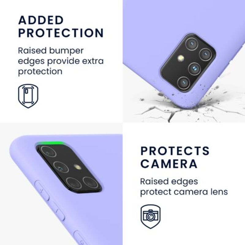 Laptop, Telefoane si Tablete - Telefoane mobile si accesorii - Accesorii Telefoane - Huse telefoane - Husa Kwmobile pentru Samsung Galaxy A71, Silicon, Albastru, 57562.108 - Infinity.ro