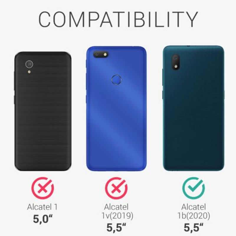 Laptop, Telefoane si Tablete - Telefoane mobile si accesorii - Accesorii Telefoane - Huse telefoane - Husa pentru Alcatel 1B (2020), Silicon, Verde, 51516.224, Kwmobile - Infinity.ro