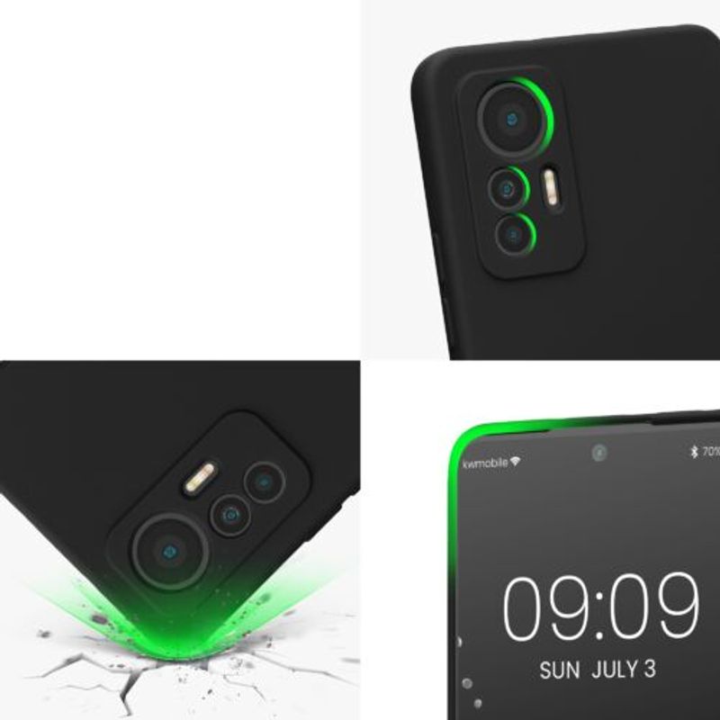 Laptop, Telefoane si Tablete - Telefoane mobile si accesorii - Accesorii Telefoane - Huse telefoane - Husa Kwmobile pentru Xiaomi 12 Lite, Silicon, Negru, 59405.01 - Infinity.ro