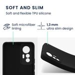 Laptop, Telefoane si Tablete - Telefoane mobile si accesorii - Accesorii Telefoane - Huse telefoane - Husa Kwmobile pentru Xiaomi 12 Lite, Silicon, Negru, 59405.01 - Infinity.ro