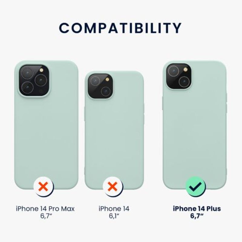 Laptop, Telefoane si Tablete - Telefoane mobile si accesorii - Accesorii Telefoane - Huse telefoane - Husa Kwmobile pentru Apple iPhone 14 Plus, Silicon, Verde, 59080.200 - Infinity.ro