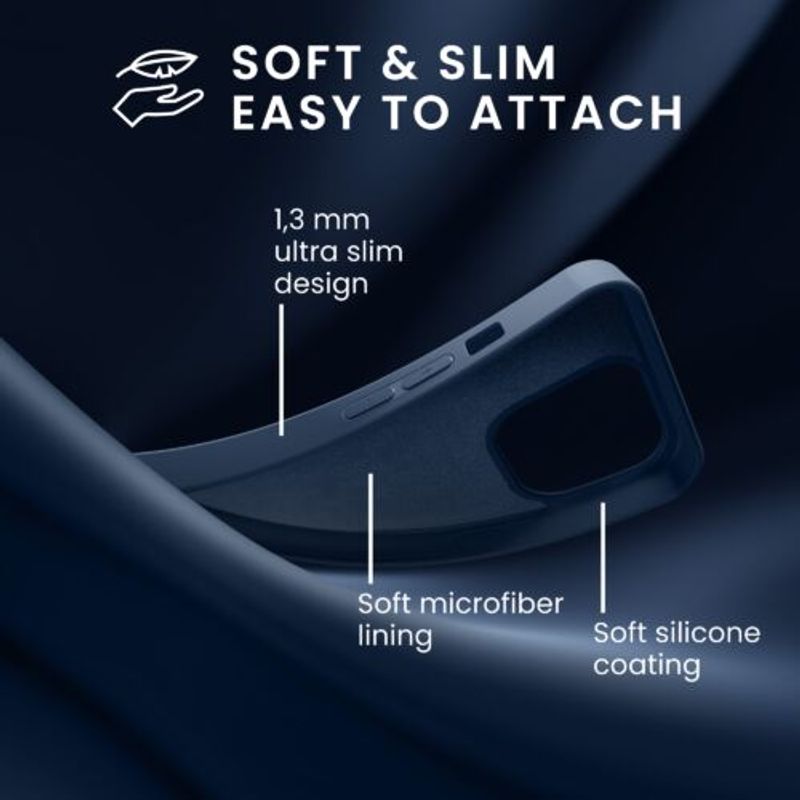 Laptop, Telefoane si Tablete - Telefoane mobile si accesorii - Accesorii Telefoane - Huse telefoane - Husa Kwmobile pentru Apple iPhone 14 Plus, Silicon, Albastru, 59080.116 - Infinity.ro