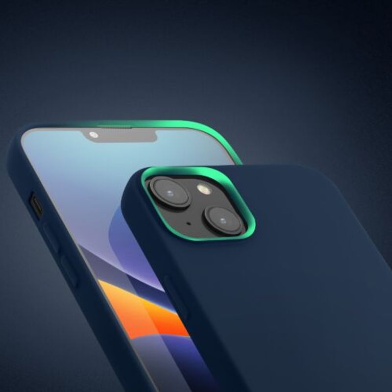 Laptop, Telefoane si Tablete - Telefoane mobile si accesorii - Accesorii Telefoane - Huse telefoane - Husa Kwmobile pentru Apple iPhone 14 Plus, Silicon, Albastru, 59080.116 - Infinity.ro