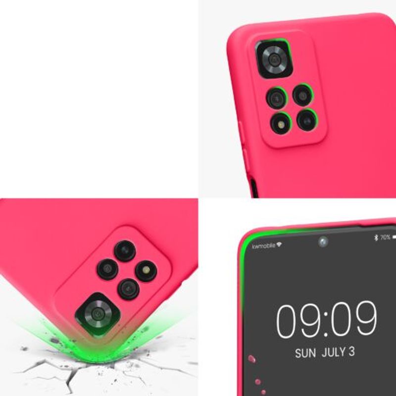 Laptop, Telefoane si Tablete - Telefoane mobile si accesorii - Accesorii Telefoane - Huse telefoane - Husa Kwmobile pentru Xiaomi Redmi Note 11 Pro Plus 5G, Silicon, Roz, 58097.77 - Infinity.ro