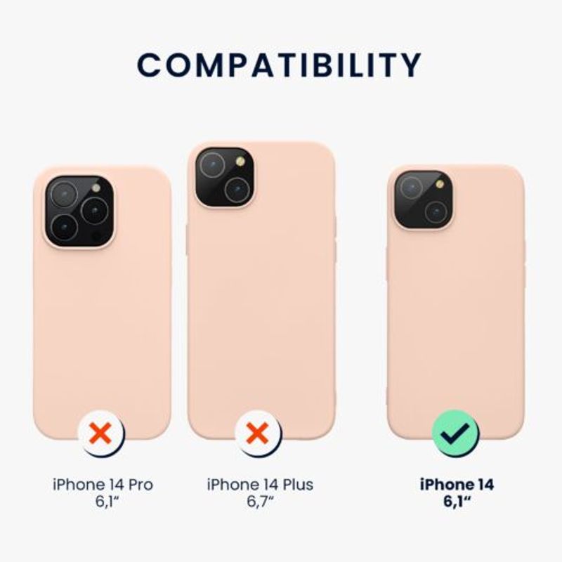 Laptop, Telefoane si Tablete - Telefoane mobile si accesorii - Accesorii Telefoane - Huse telefoane - Husa Kwmobile pentru Apple iPhone 14, Silicon, Crem, 59079.225 - Infinity.ro