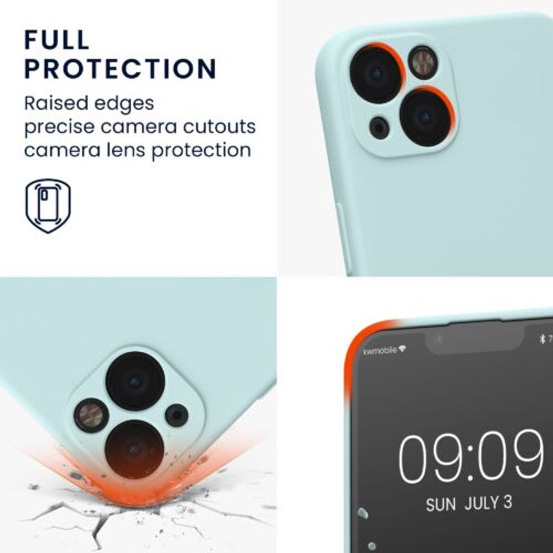 Laptop, Telefoane si Tablete - Telefoane mobile si accesorii - Accesorii Telefoane - Huse telefoane - Husa Kwmobile pentru Apple iPhone 13, Silicon, Verde, 58954.200 - Infinity.ro