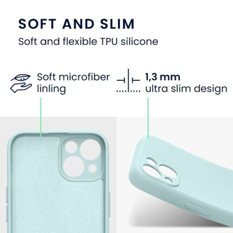 Laptop, Telefoane si Tablete - Telefoane mobile si accesorii - Accesorii Telefoane - Huse telefoane - Husa Kwmobile pentru Apple iPhone 13, Silicon, Verde, 58954.200 - Infinity.ro