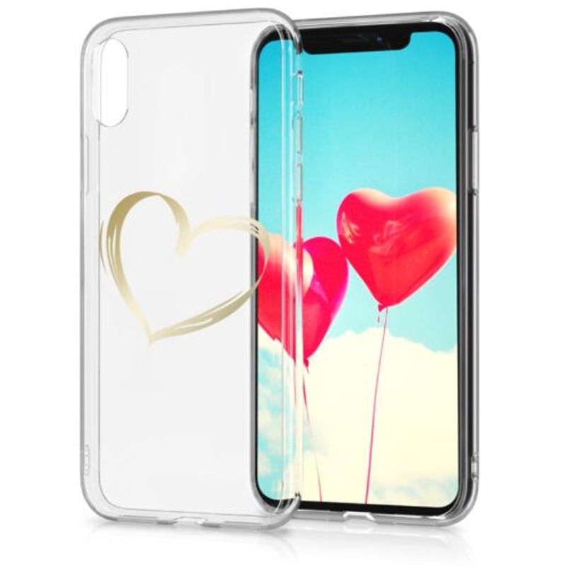 Laptop, Telefoane si Tablete - Telefoane mobile si accesorii - Accesorii Telefoane - Huse telefoane - Husa pentru Apple iPhone X/iPhone XS, Silicon, Gold, 42505.17 - Infinity.ro