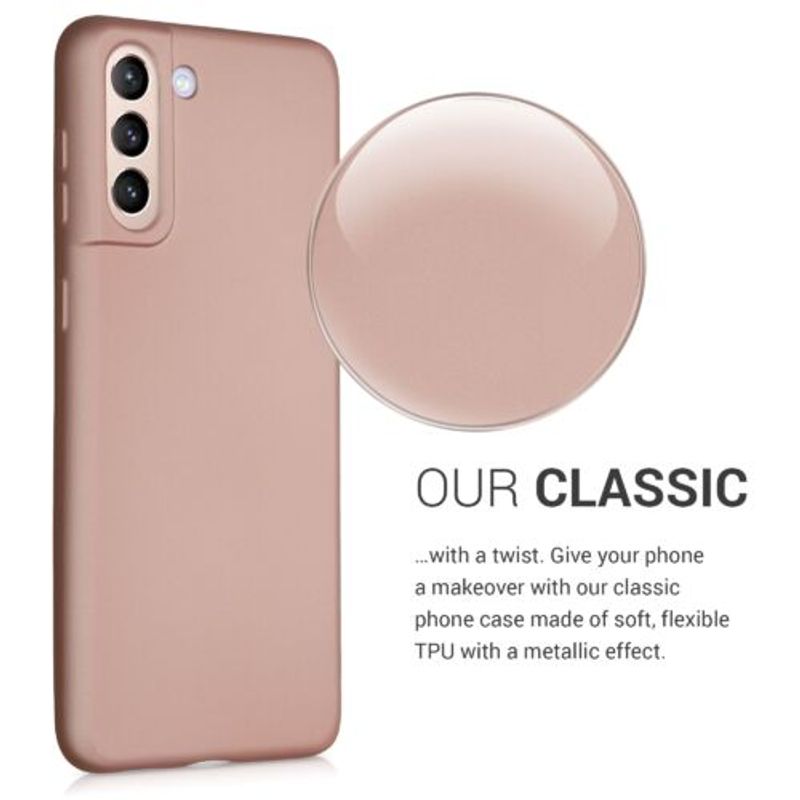 Laptop, Telefoane si Tablete - Telefoane mobile si accesorii - Accesorii Telefoane - Huse telefoane - Husa pentru Samsung Galaxy S21 Plus, Silicon, Rose Gold, 54067.31 - Infinity.ro