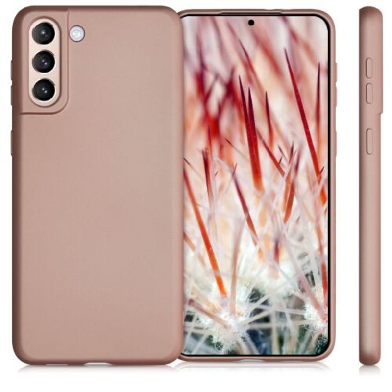 Laptop, Telefoane si Tablete - Telefoane mobile si accesorii - Accesorii Telefoane - Huse telefoane - Husa pentru Samsung Galaxy S21 Plus, Silicon, Rose Gold, 54067.31 - Infinity.ro