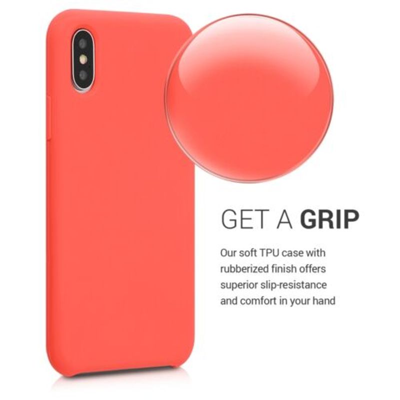 Laptop, Telefoane si Tablete - Telefoane mobile si accesorii - Accesorii Telefoane - Huse telefoane - Husa pentru Apple iPhone X/iPhone XS, Silicon, Portocaliu, 46313.69 - Infinity.ro