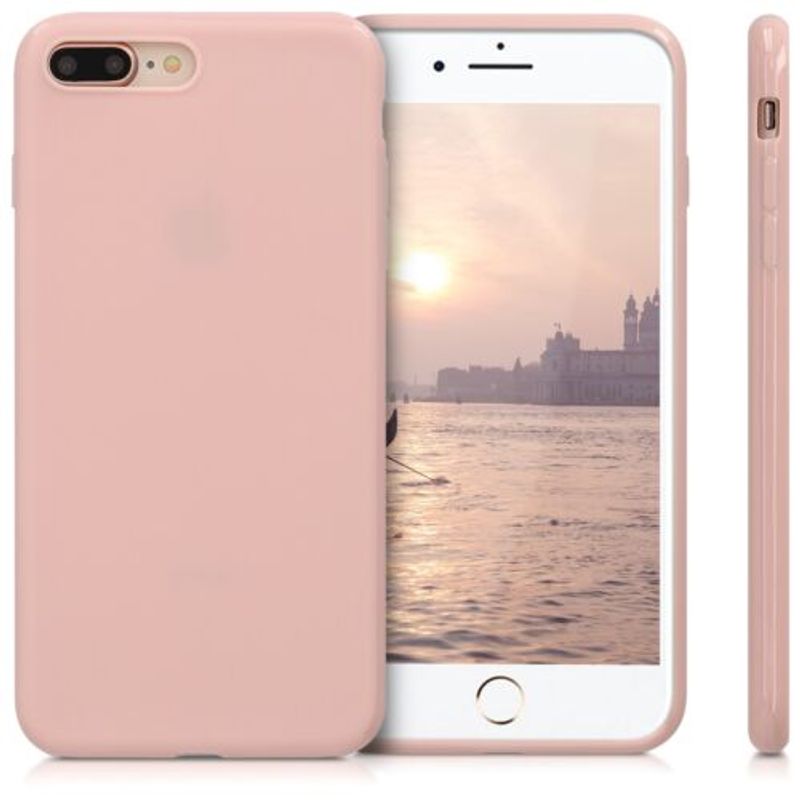 Laptop, Telefoane si Tablete - Telefoane mobile si accesorii - Accesorii Telefoane - Huse telefoane - Husa pentru Apple iPhone 8 Plus/iPhone 7 Plus, Silicon, Rose Gold, 39499.89 - Infinity.ro