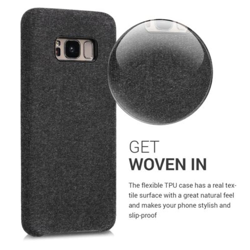 Laptop, Telefoane si Tablete - Telefoane mobile si accesorii - Accesorii Telefoane - Huse telefoane - Husa pentru Samsung Galaxy S8, Textil, Gri, 43487.19 - Infinity.ro