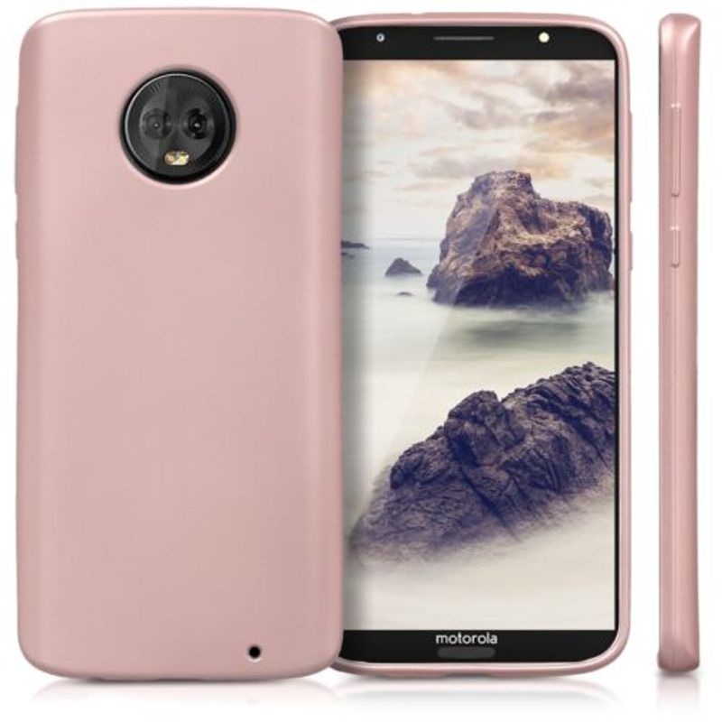 Laptop, Telefoane si Tablete - Telefoane mobile si accesorii - Accesorii Telefoane - Huse telefoane - Husa pentru Motorola Moto G6 Plus, Silicon, Rose Gold, 44614.31 - Infinity.ro