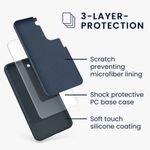 Laptop, Telefoane si Tablete - Telefoane mobile si accesorii - Accesorii Telefoane - Huse telefoane - Husa Kwmobile pentru Samsung Galaxy S22 Plus, Silicon, Gri, 56761.186 - Infinity.ro