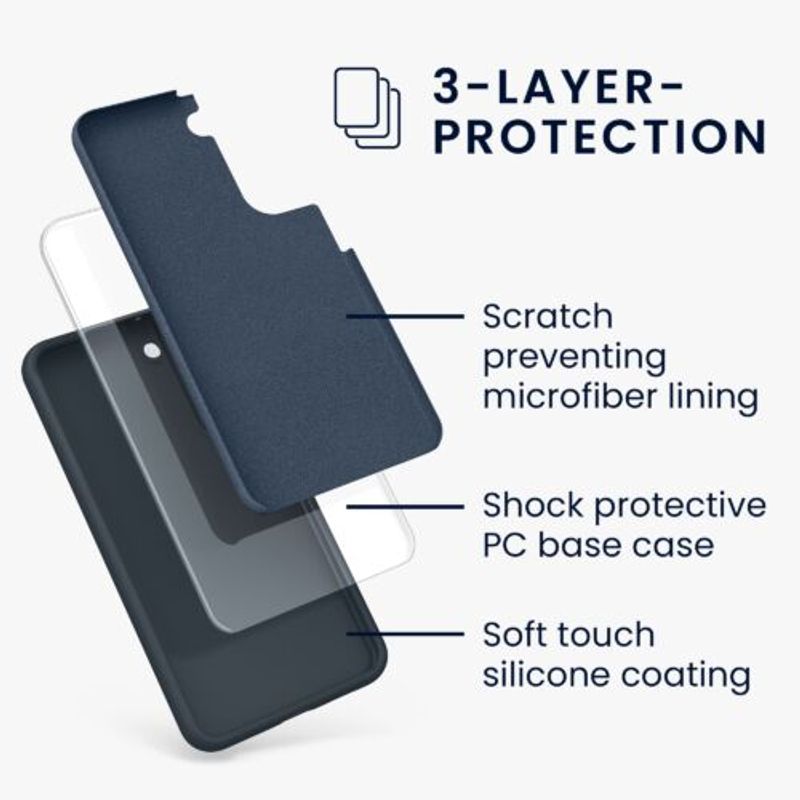 Laptop, Telefoane si Tablete - Telefoane mobile si accesorii - Accesorii Telefoane - Huse telefoane - Husa Kwmobile pentru Samsung Galaxy S22 Plus, Silicon, Gri, 56761.186 - Infinity.ro