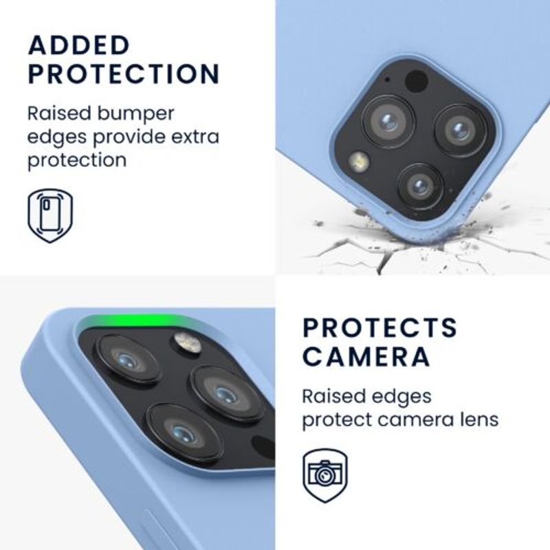 Laptop, Telefoane si Tablete - Telefoane mobile si accesorii - Accesorii Telefoane - Huse telefoane - Husa pentru Apple iPhone 13 Pro, Silicon, Albastru, 56560.58, Kwmobile - Infinity.ro