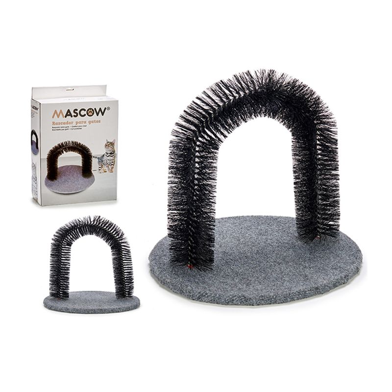 Petshop - Accesorii petshop - Jucarii animale - Ansambluri de joaca - Zgarietor rotund gri pentru pisici, 37 x 29 x 34 cm, negru - Infinity.ro