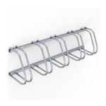 Sport si Outdoor - Ciclism - Accesorii pentru biciclete - Suporturi accesorii biciclete - Suport pentru 5 biciclete, 130 x 32 x 27 cm, argintiu - Infinity.ro