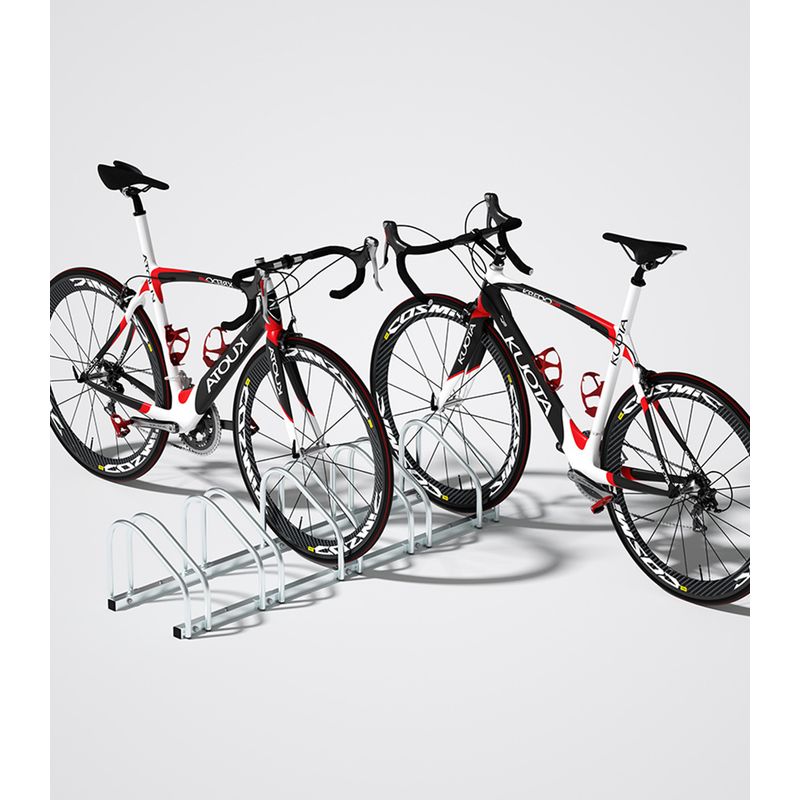 Sport si Outdoor - Ciclism - Accesorii pentru biciclete - Suporturi accesorii biciclete - Suport pentru 5 biciclete, 130 x 32 x 27 cm, argintiu - Infinity.ro