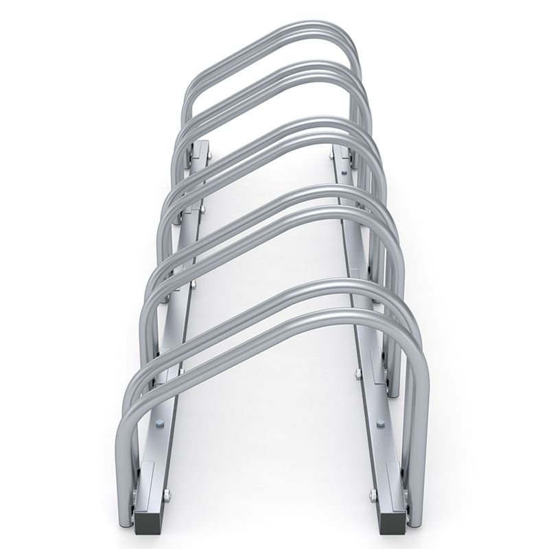 Sport si Outdoor - Ciclism - Accesorii pentru biciclete - Suporturi accesorii biciclete - Suport pentru 5 biciclete, 130 x 32 x 27 cm, argintiu - Infinity.ro