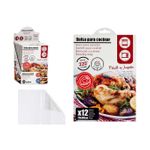 Market - Curatenie si intretinere casa - Produse bucatarie - Pungi si folii alimentare - Set 12 pungi coacere carne, compatibile cuptor convectie sau microunde , max. 2 kg, 16 x 22 cm, 16 x 22 cm, alb - Infinity.ro