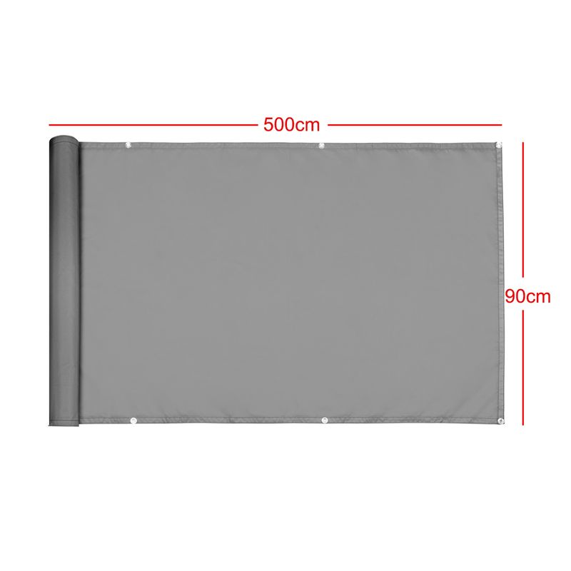 Casa si Gradina - Sanitare - Cazi si cabine de dus - Paravane si usi - Paravan protectie balcon, aspect beton, 5 m, gri beton - Infinity.ro