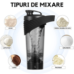 Casa si Gradina - Bucatarie si vesela - Accesorii bar - Shakere - Shaker Electric Portabil pentru Proteine, Mixer Suplimente Alimentare, pentru Fitness, 800 ml, Reincarcare USB, Negru - Infinity.ro