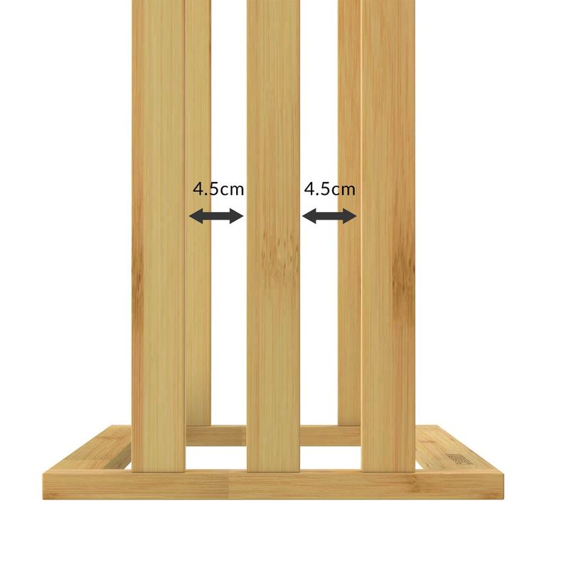 Casa si Gradina - Sanitare - Suporturi si accesorii baie - Accesorii baie - Suport prosoape cu 3 bare, bambus-inox, bambus, bambus/inox - Infinity.ro