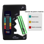 Casa si Gradina - Electrice - Accesorii electrice - Aparate de masura si control - Tester Baterii Universal, Digital, pentru Baterii tip C D N AA AAA 9V 1.5V, Portabil, Usor de Folosit, Negru - Infinity.ro