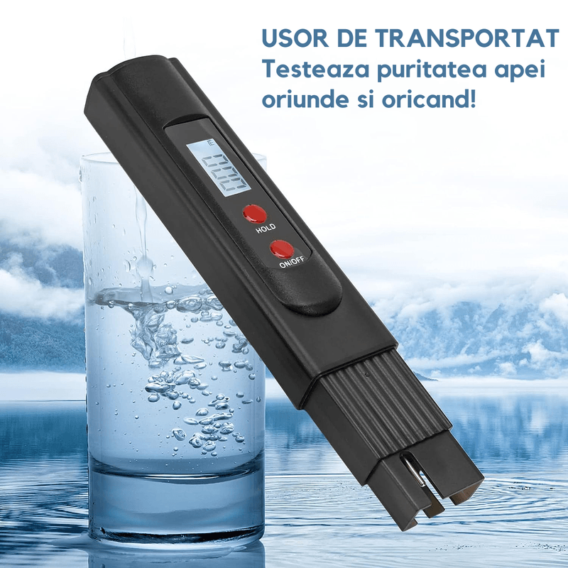 Casa si Gradina - Electrice - Accesorii electrice - Aparate de masura si control - Tester Calitate Apa TDS-7, Inalta Precizie, Masoara Puritatea Apei Potabile, de la Robinet, Piscine, Spa, Acvarii, Negru - Infinity.ro