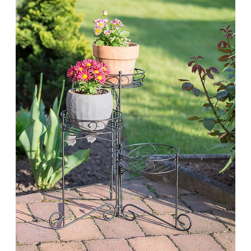 Casa si Gradina - Gradinarit si plante - Plante si ghivece - Ghivece si suporturi - Suport ghivece plante, metal, negru, negru - Infinity.ro