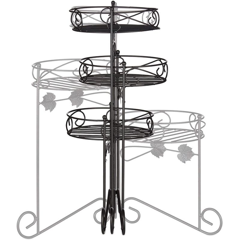 Casa si Gradina - Gradinarit si plante - Plante si ghivece - Ghivece si suporturi - Suport ghivece plante, metal, negru, negru - Infinity.ro