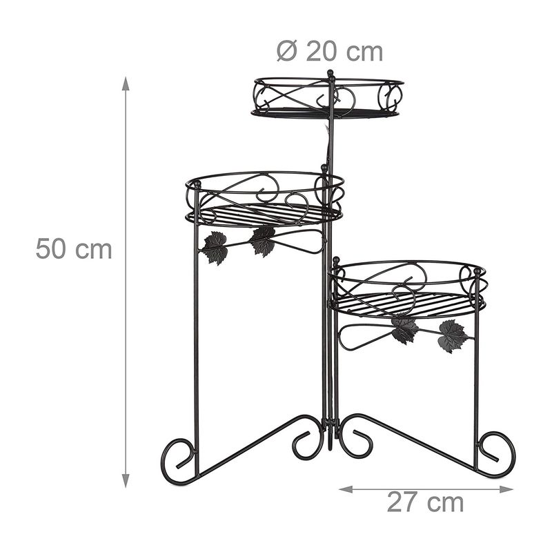 Casa si Gradina - Gradinarit si plante - Plante si ghivece - Ghivece si suporturi - Suport ghivece plante, metal, negru, negru - Infinity.ro