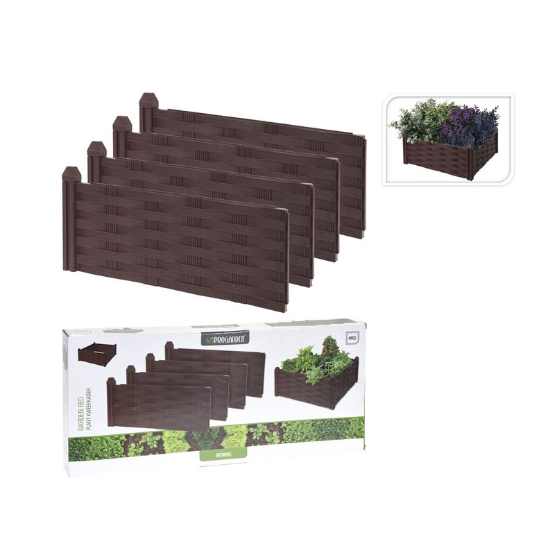 Casa si Gradina - Gradinarit si plante - Agricultura - Utilaje agricole - Rasadnita de gradina din plastic, patrata, 45 x 45 x 18 cm, maro - Infinity.ro