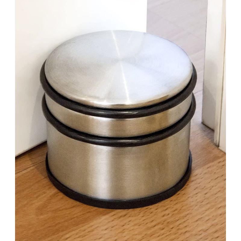 Casa si Gradina - Constructii - Usi interior, exterior si garaj - Accesorii usi - Opritor usa xl, otel, antiderapant, 7.5 cm, argintiu - Infinity.ro