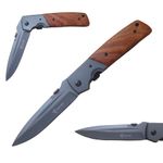 Sport si Outdoor - Camping - Cutite, bricege si accesorii - Cutite si bricege - Briceag tactic de vanatoare XL Foxter, 28 cm, lama otel, sistem blocare Liner Lock, maner din lemn si otel - Infinity.ro
