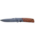 Sport si Outdoor - Camping - Cutite, bricege si accesorii - Cutite si bricege - Briceag tactic de vanatoare XL Foxter, 28 cm, lama otel, sistem blocare Liner Lock, maner din lemn si otel - Infinity.ro