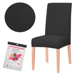 Casa si Gradina - Textile si covoare - Huse pentru mobilier - Husa scaun bucatarie, dimensiune universala, negru - Infinity.ro