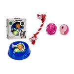 Petshop - Accesorii petshop - Castroane si adapatori - Set 1 castron si 3 jucarii pentru ros, albastru - Infinity.ro
