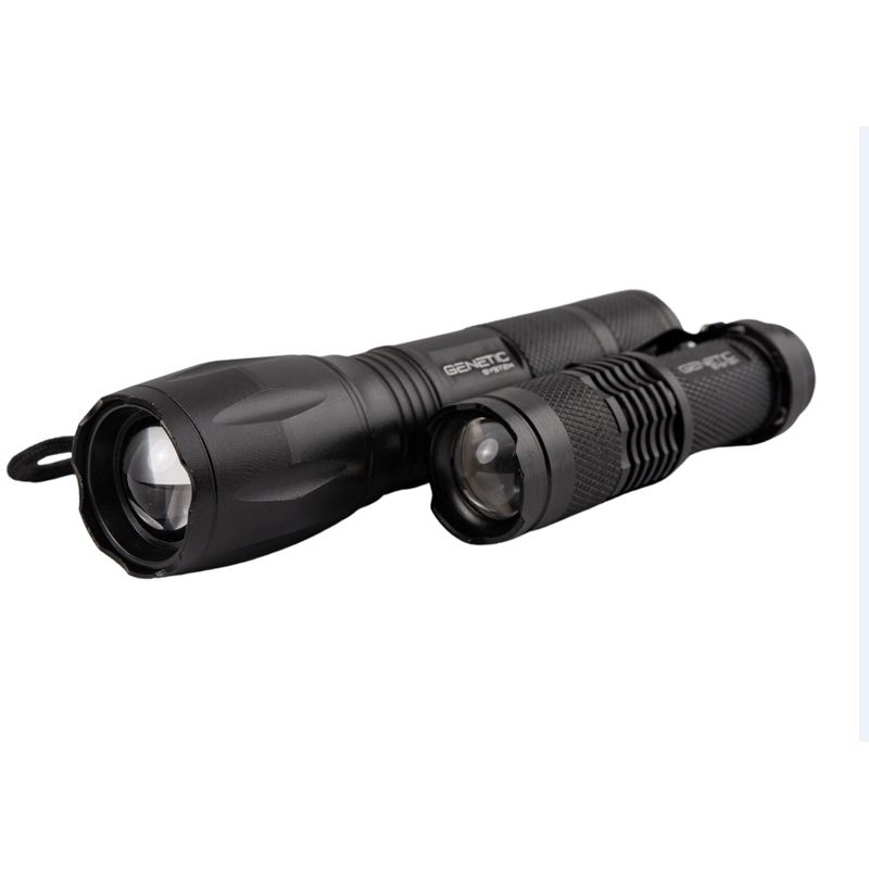 Casa si Gradina - Corpuri si surse de iluminat - Iluminat exterior - Lanterne - Set 2 lanterne cu LED, multifunctionale, acumulatori reincarcabili si incarcator, cutie depozitare - Infinity.ro