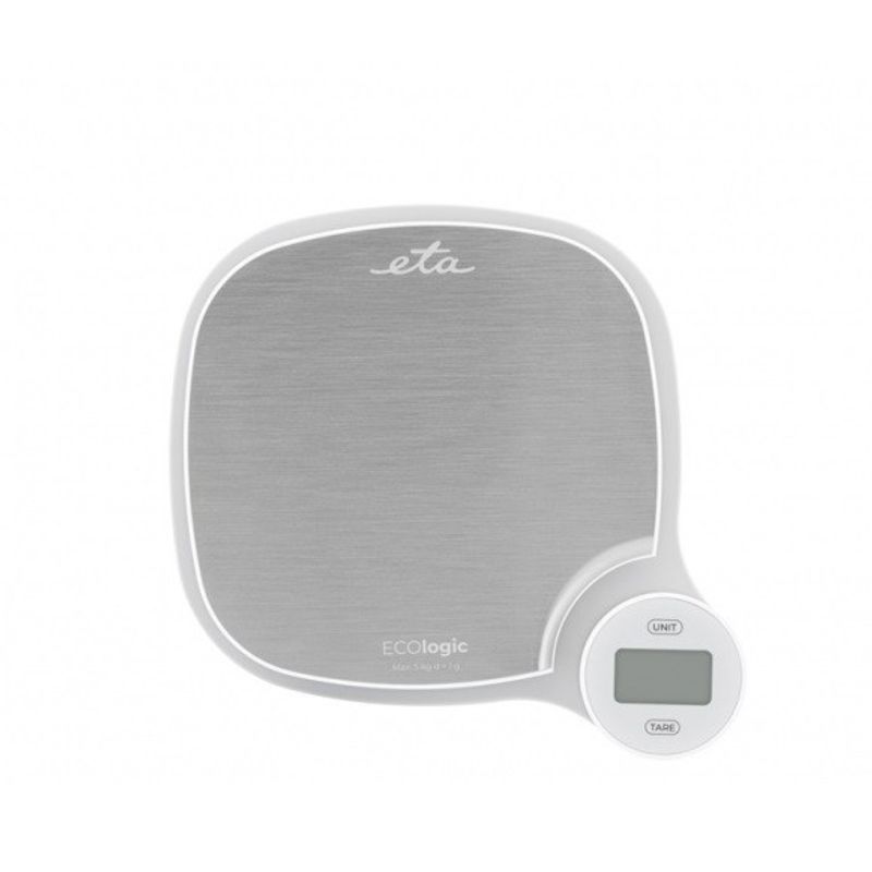 Casa si Gradina - Bucatarie si vesela - Ustensile bucatarie - Ustensile de masurat de bucatarie - Cantar digital de bucatarie ETA ECOlogic 4770 90000, nu necesita baterii, 5 Kg, TARA, otel inoxidabil - Infinity.ro
