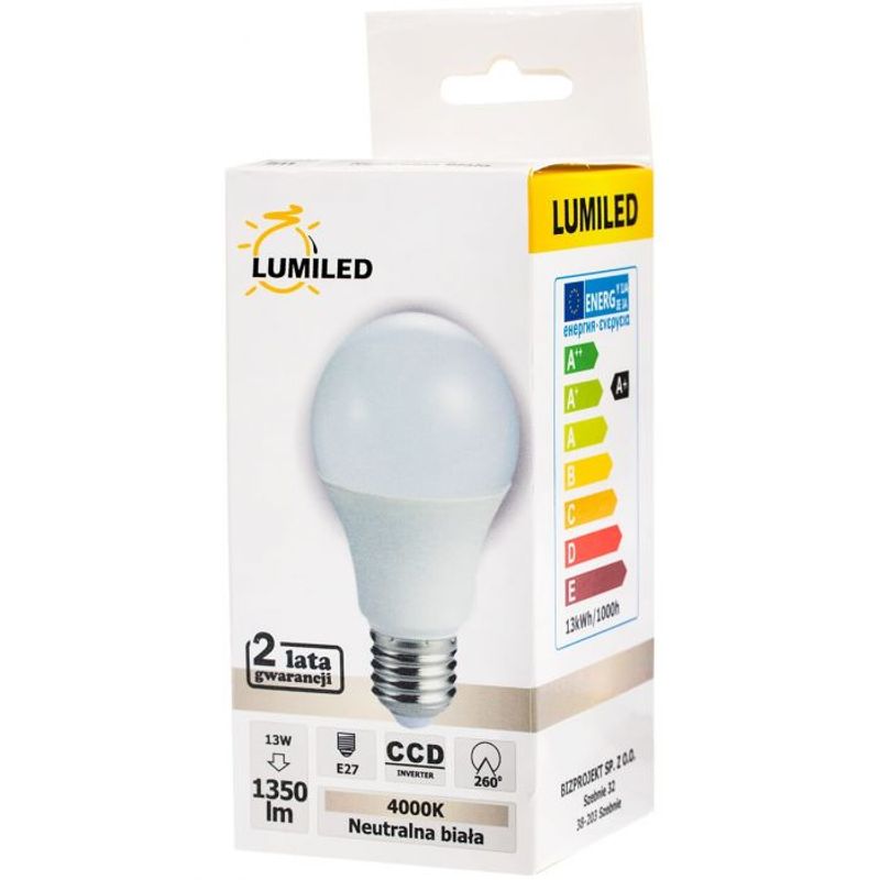 Casa si Gradina - Corpuri si surse de iluminat - Becuri si tuburi neon - Becuri - Bec LED 13W(135W), 4000K, 1521 lumeni, Lumiled - Infinity.ro