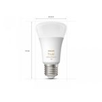 Casa si Gradina - Corpuri si surse de iluminat - Becuri si tuburi neon - Becuri - Set 2 becuri cu variator inclus Philips Hue WHITE 2xE27/9,5W 2700K - Infinity.ro